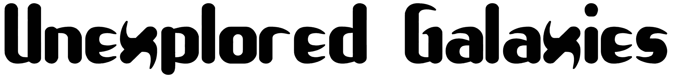 Unexplored Galaxies Font