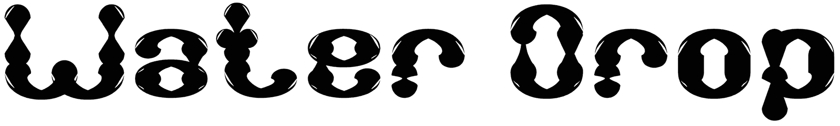 Water Drop Font