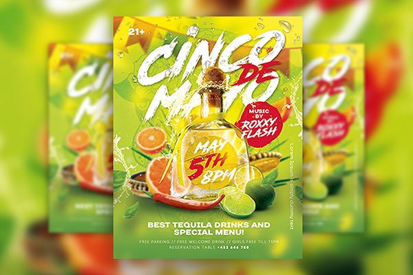 Cinco De Mayo Food Festival Flyer Template FREE PSD