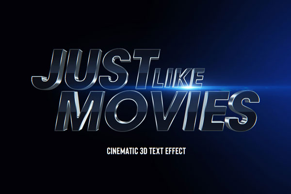 Cinematic Text Effect FREE PSD