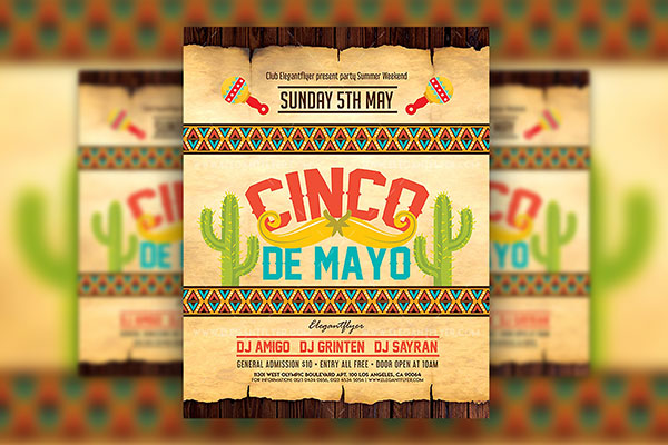 Cinco de Mayo Party and Other Mexican Fiestas Flyer Template (FREE ...