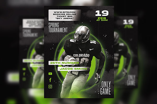 FREE Football Game Flyer Google Docs - Template Download