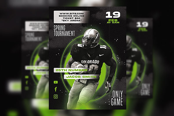 FREE Football Game Flyer Template - Download in Word, Google Docs,  Illustrator, Photoshop, Apple Pages, Publisher, InDesign, JPG