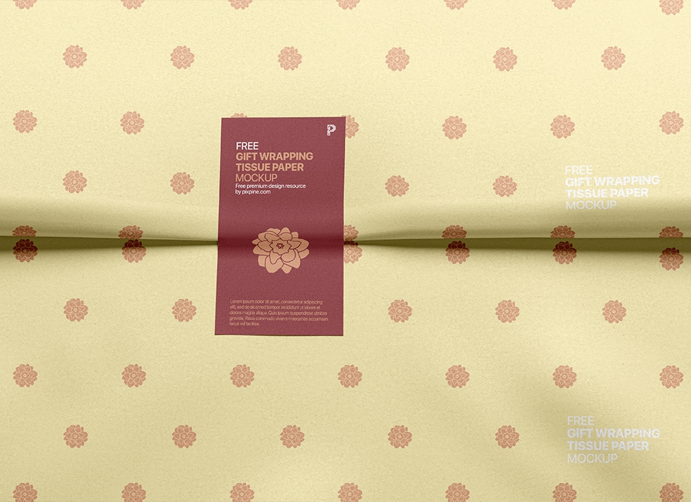 Free Gift Wrapping Parchment Paper Mockup PSD - Good Mockups