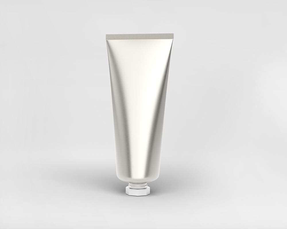 Front View of Metallic Cosmetic Tube Mockup FREE PSD