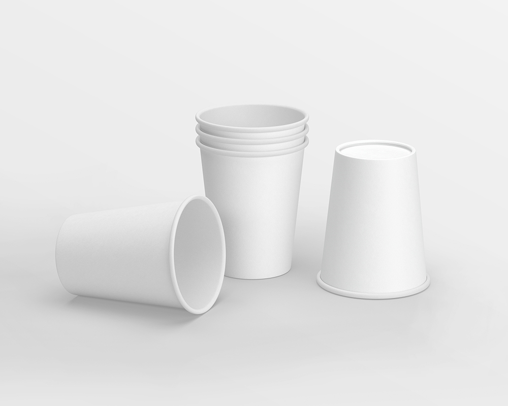Front View of Several Coffee Cups Mockup FREE PSD