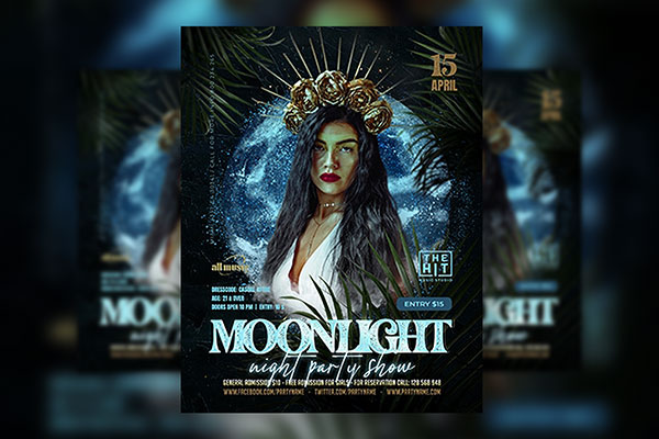 Glitter Party Flyer Template FREE PSD