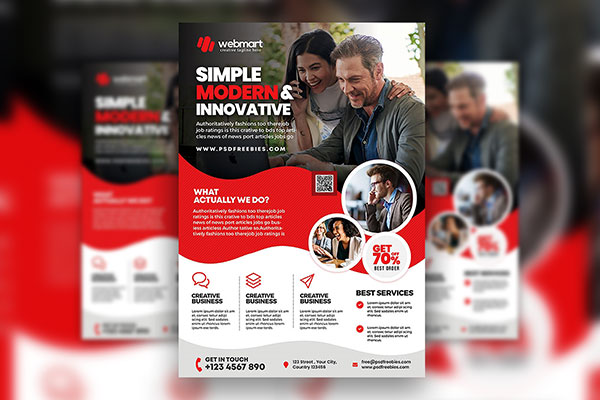 Modern Gradient Corporate Business Flyer Template FREE PSD