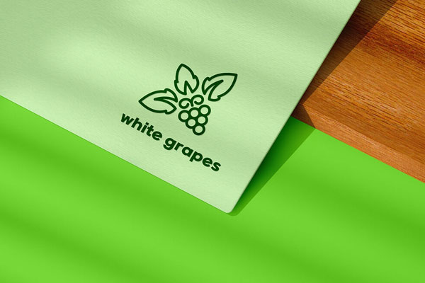 Perspective View of a Printed Logo Mockup FREE PSD