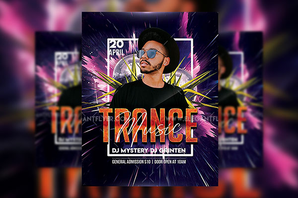 Splash Music Event Flyer Template FREE PSD