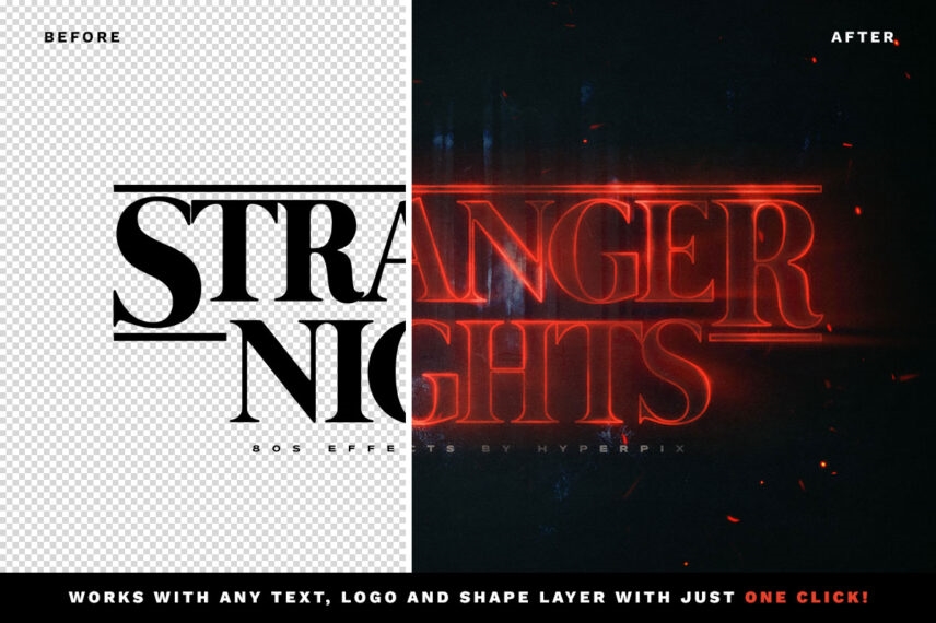 Stranger Things Text Effect FREE PSD