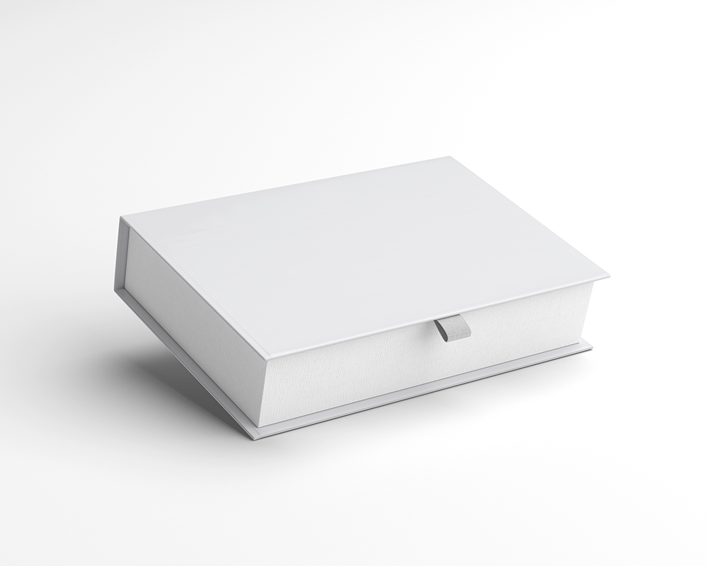Top Side View of Luxury Magnetic Gift Box Mockup FREE PSD