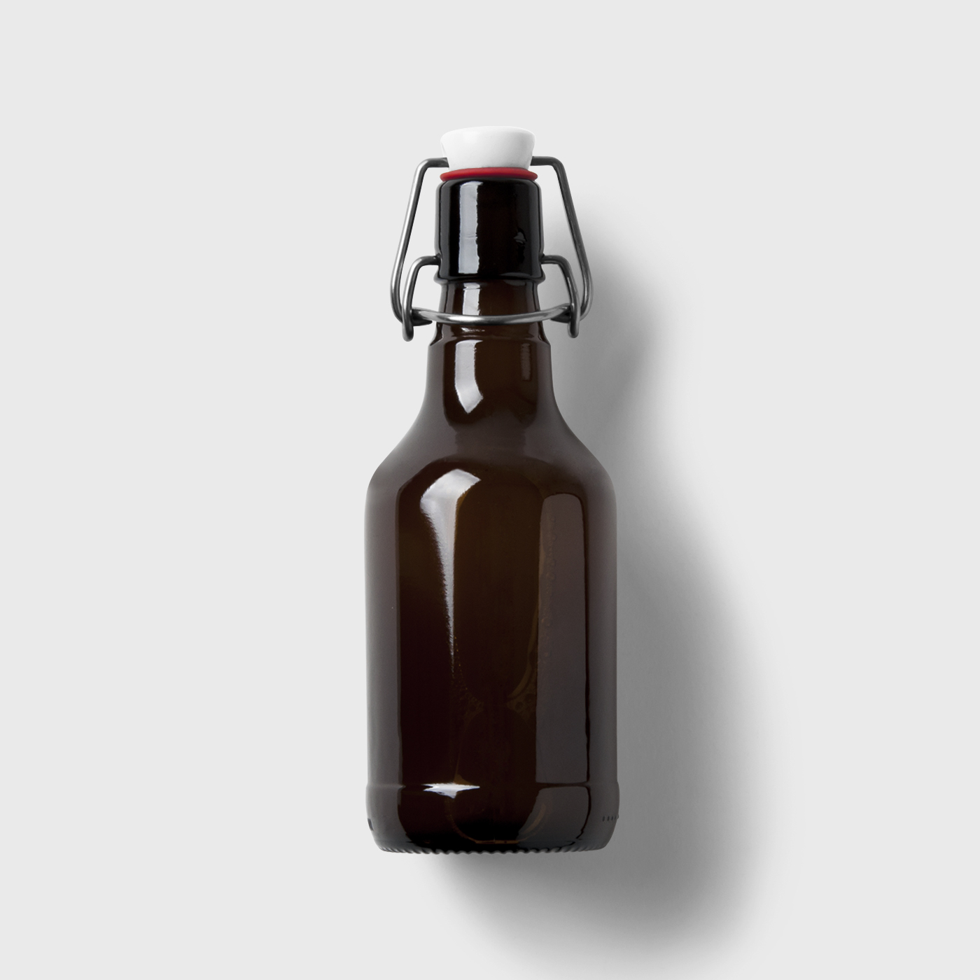 Top View of a Beer Bottle Mockup FREE PSD