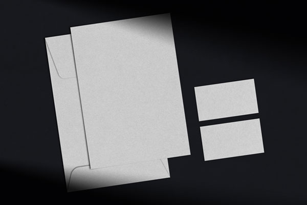 Top View of a Branding Stationery Mockup FREE PSD