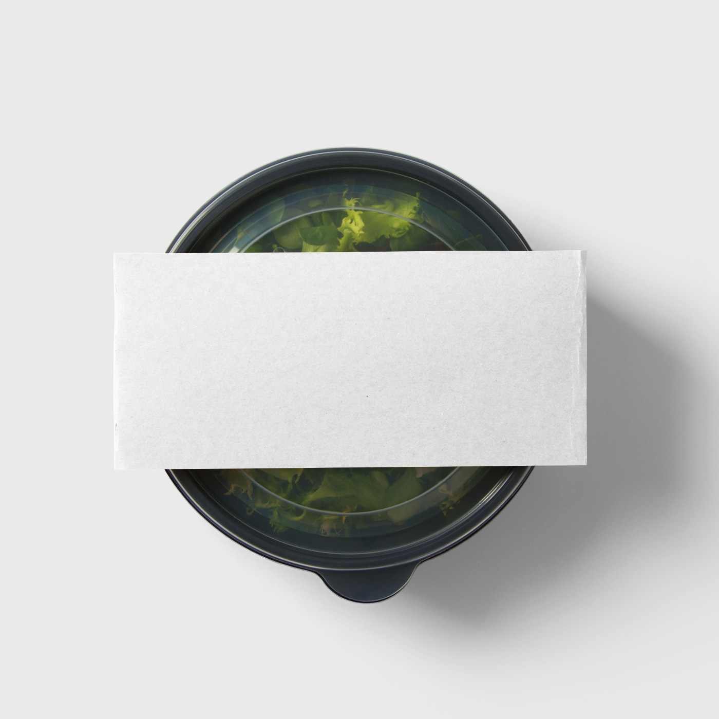 Top View of a Round Salad Container Mockup FREE PSD