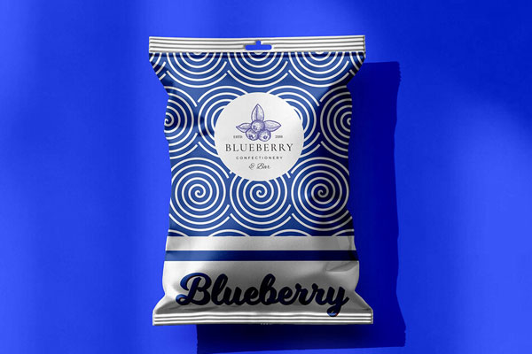 Top View of a Snack Packaging Mockup FREE PSD