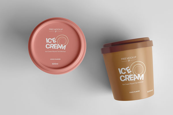 Download This Free Ice Cream Bucket Mockup In PSD - Designhooks