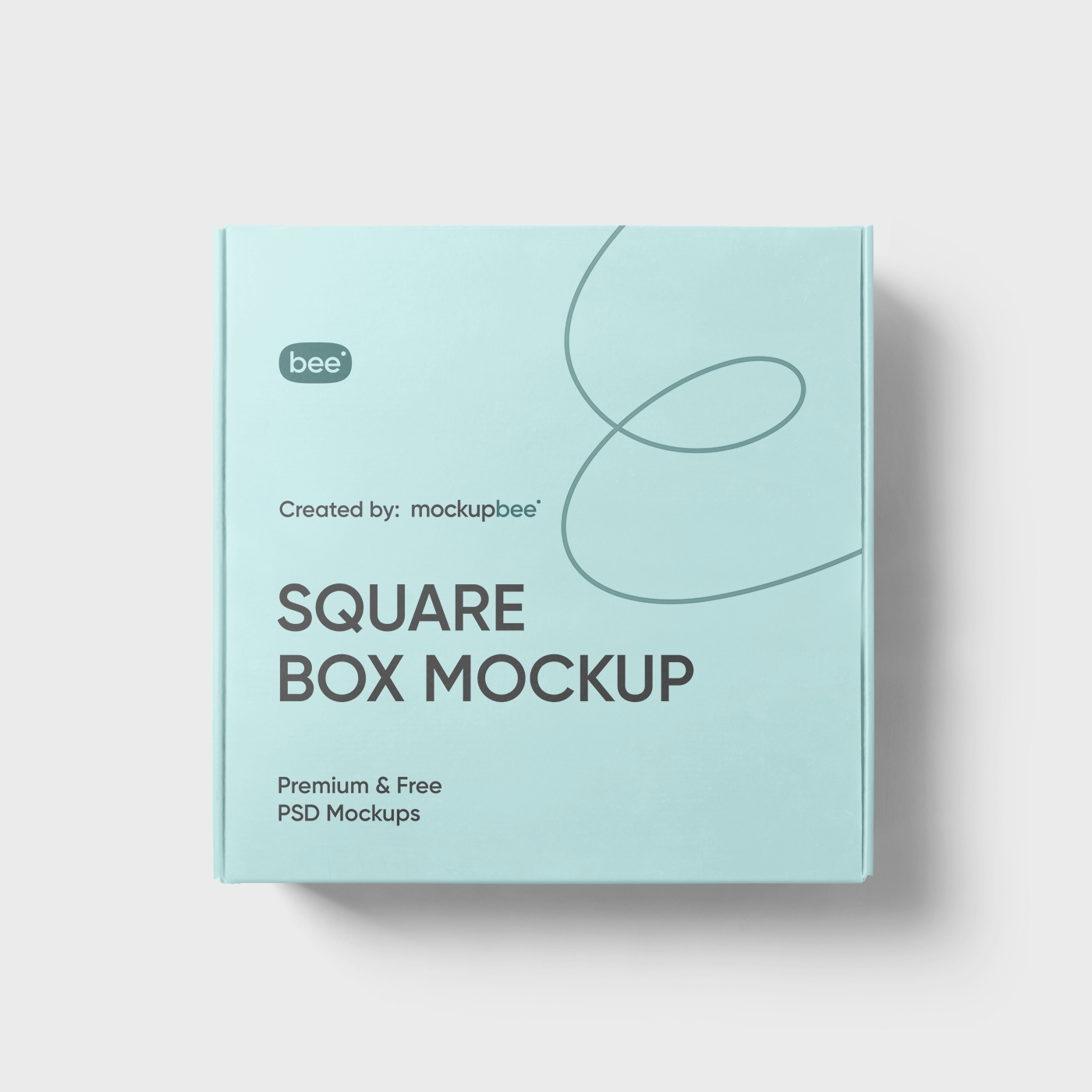 Top View Of Simple Square Box Mockup 1 
