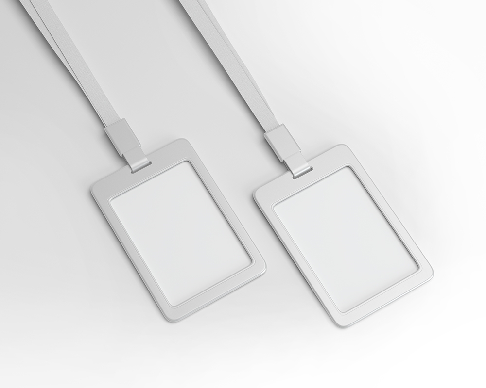 Top View of Two ID Card Holders Mockup FREE PSD
