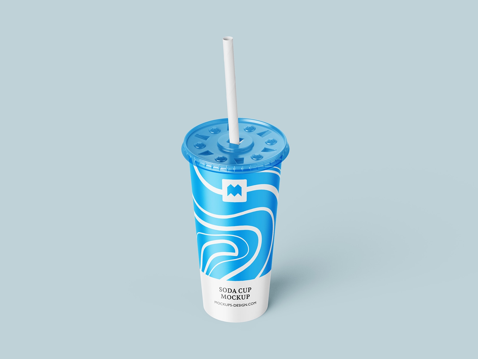 3 Mockups of Soda Drink Cup with Straw FREE PSD