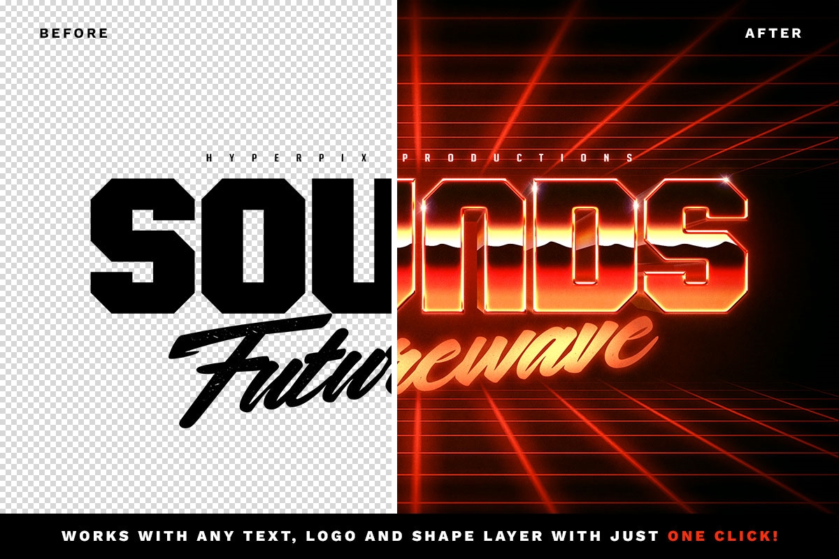 3D 80s Text and Logo Effect FREE PSD