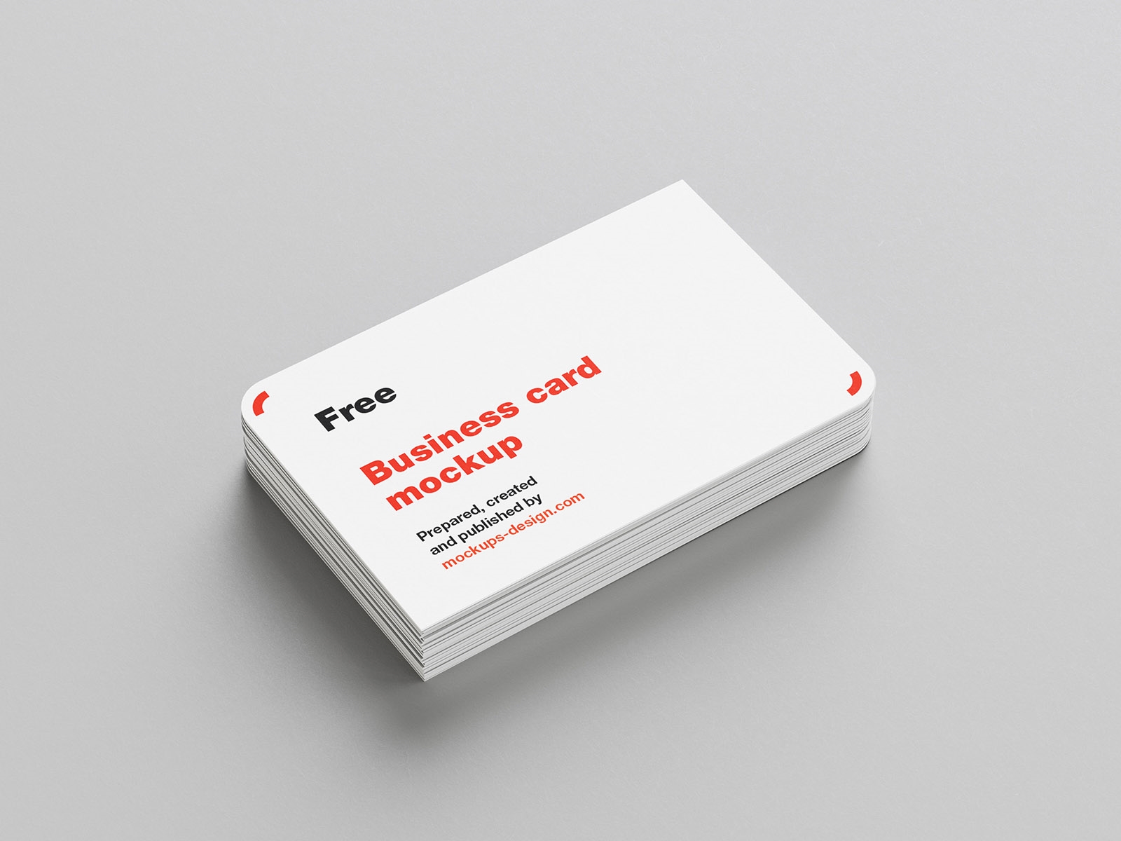 Round Corners Business Card Mockup (PSD)