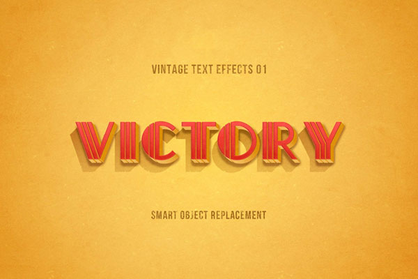 Authentic Vintage Text Effects FREE PSD