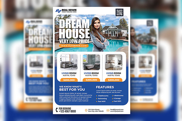 Corporate Grids Real Estate Business Flyer Template FREE PSD