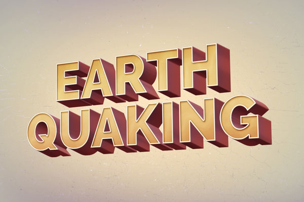 Earth Quaking Text Effect FREE PSD