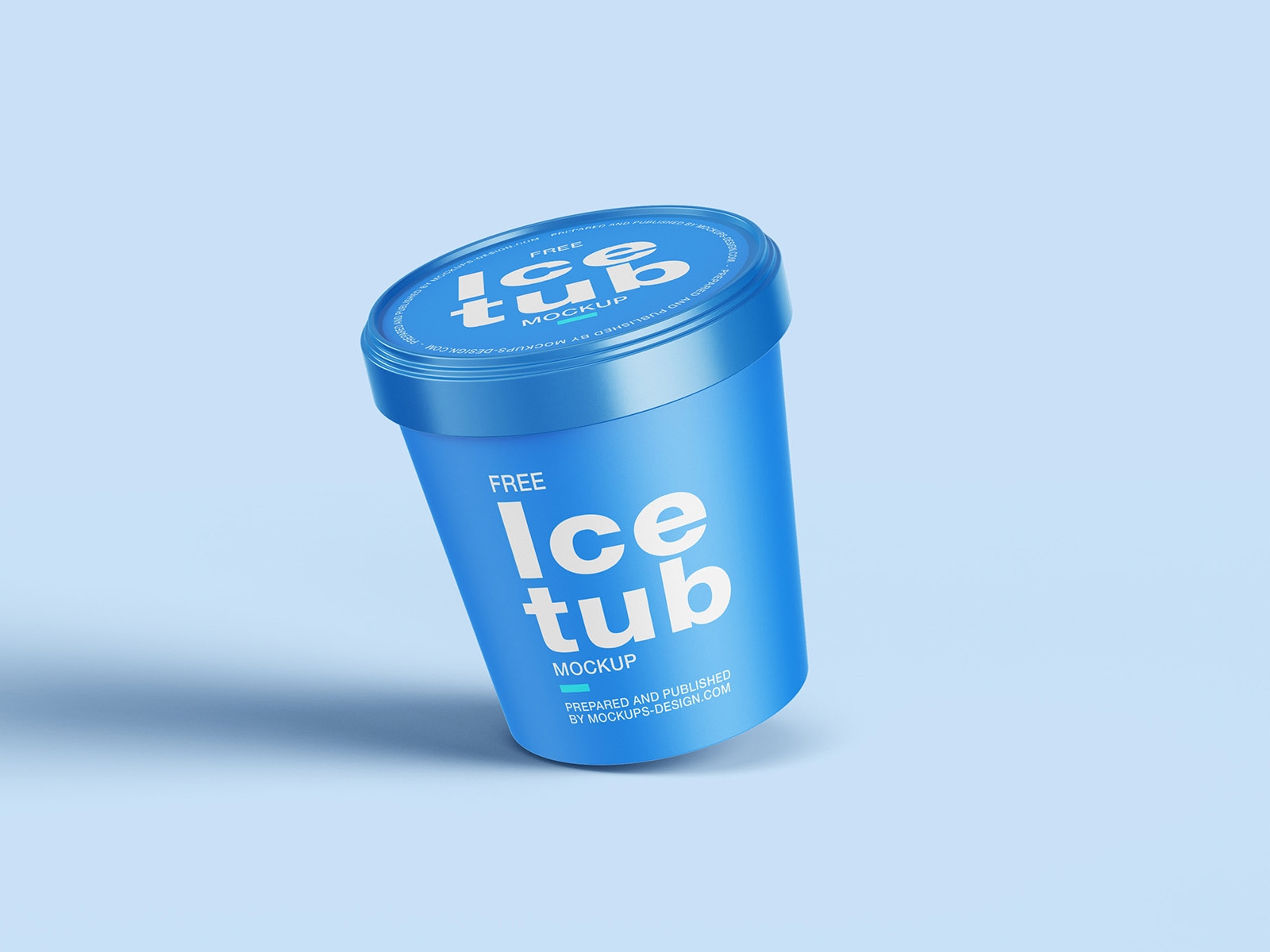 Front View of 3 Ice Cream Tub Mockups FREE PSD