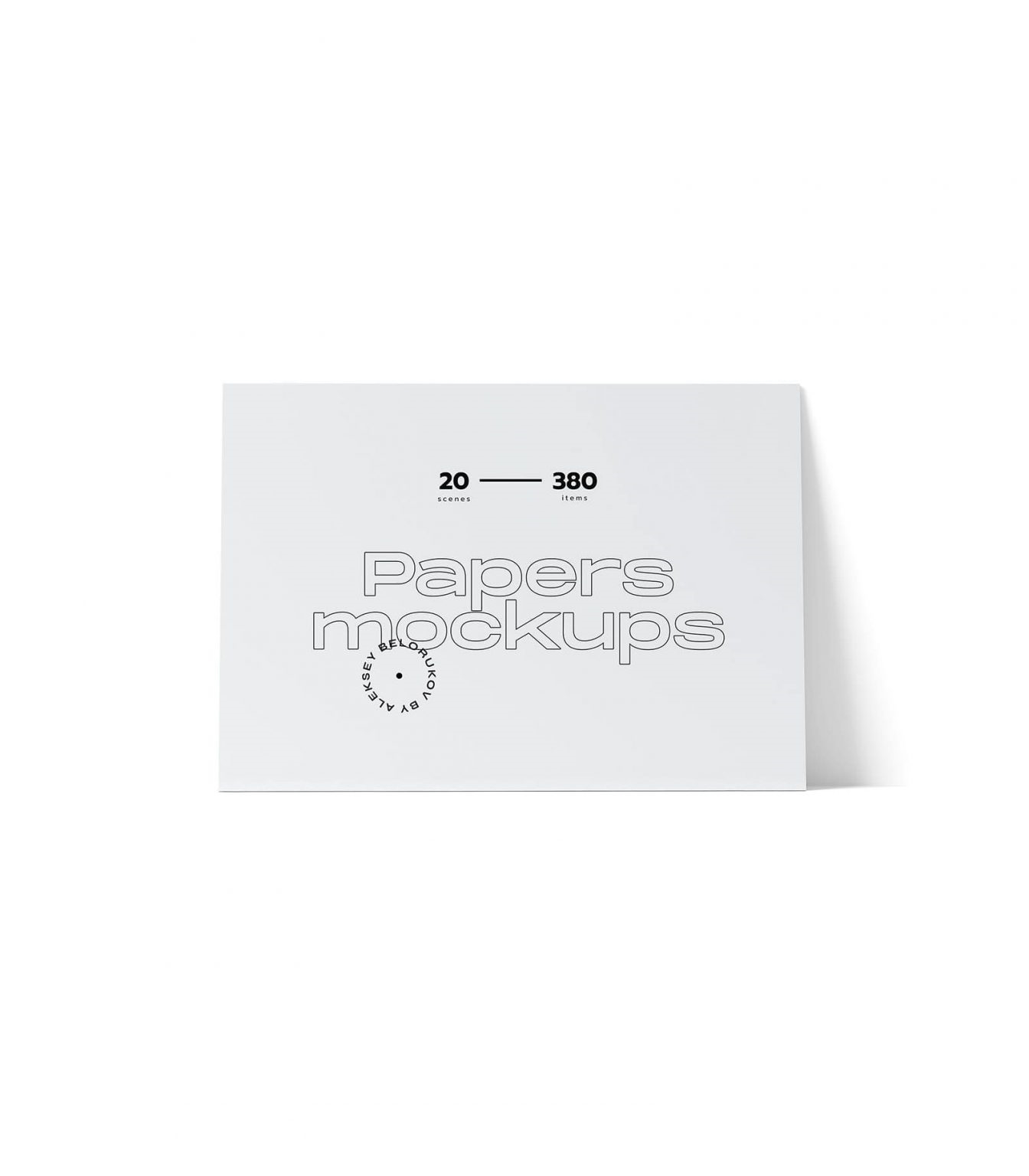 Front View of a Horizontal Paper Mockup FREE PSD