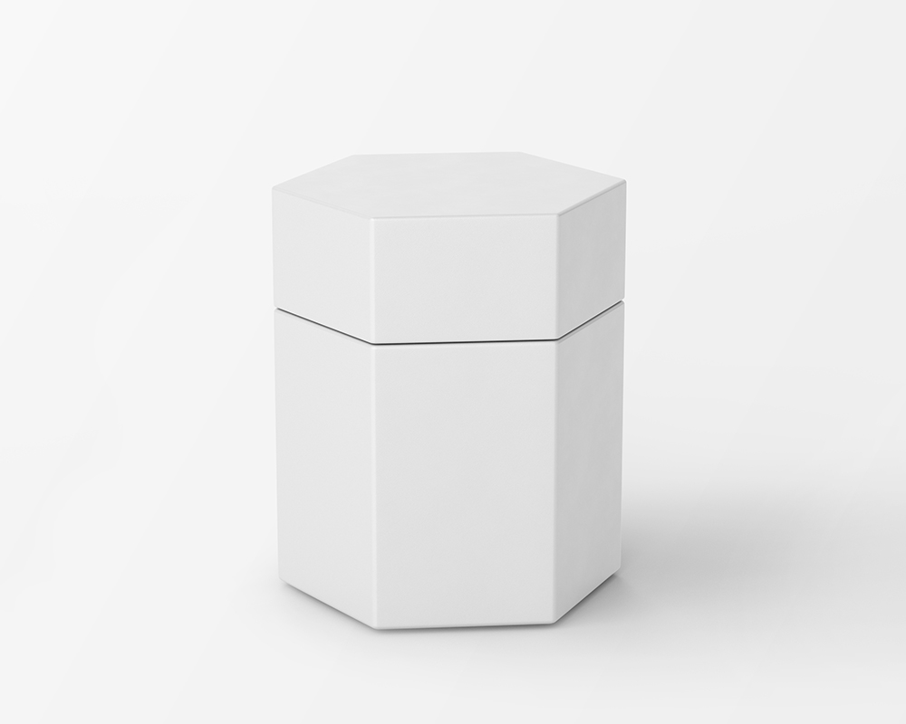 Front View of a Realistic Hexagonal Box Mockup FREE PSD