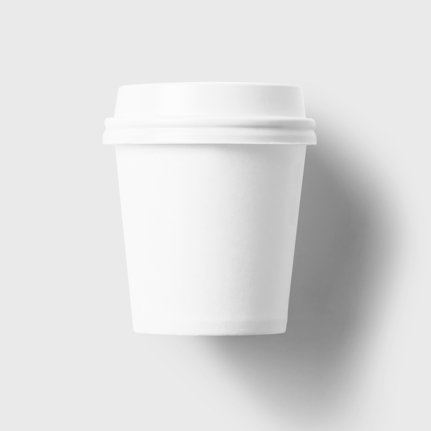 Front View of Small Paper Coffee Cup Mockup FREE PSD