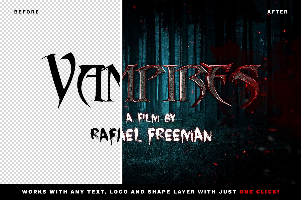 Horror Movie Text Effect FREE PSD