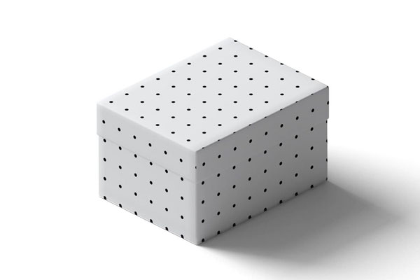 Isometric Spotty Box Packaging Mockup FREE PSD