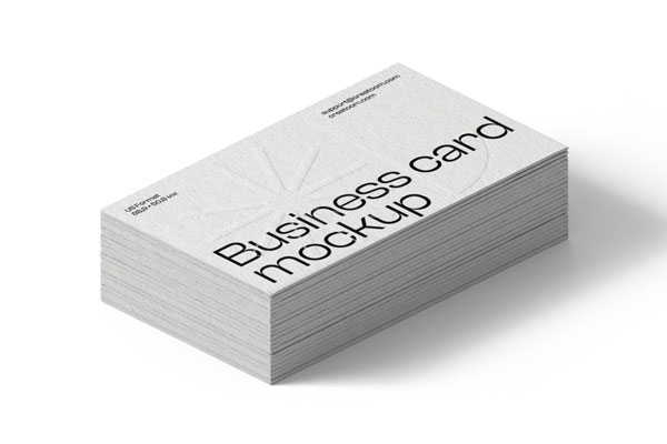 Isometric Stack of Business Cards Mockup FREE PSD