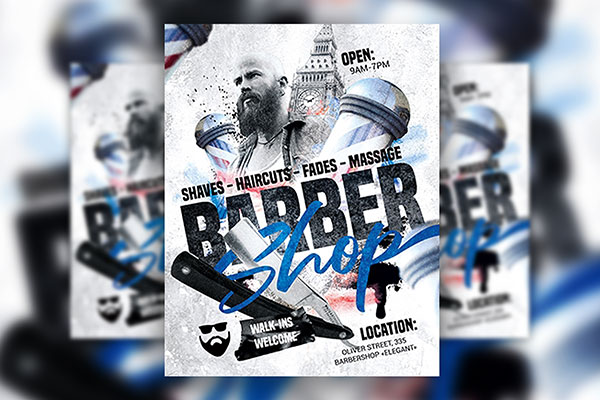 Barber's Shop Flyer Template - FlyerHeroes