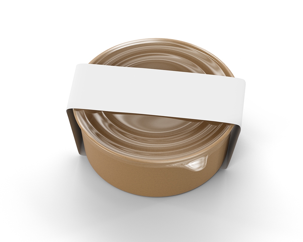 Perspective View of a Round Paper Bowl Container Mockup FREE PSD