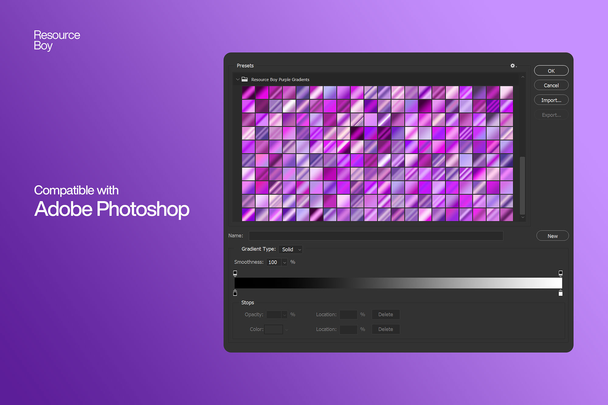 200 Free Purple Photoshop Gradients