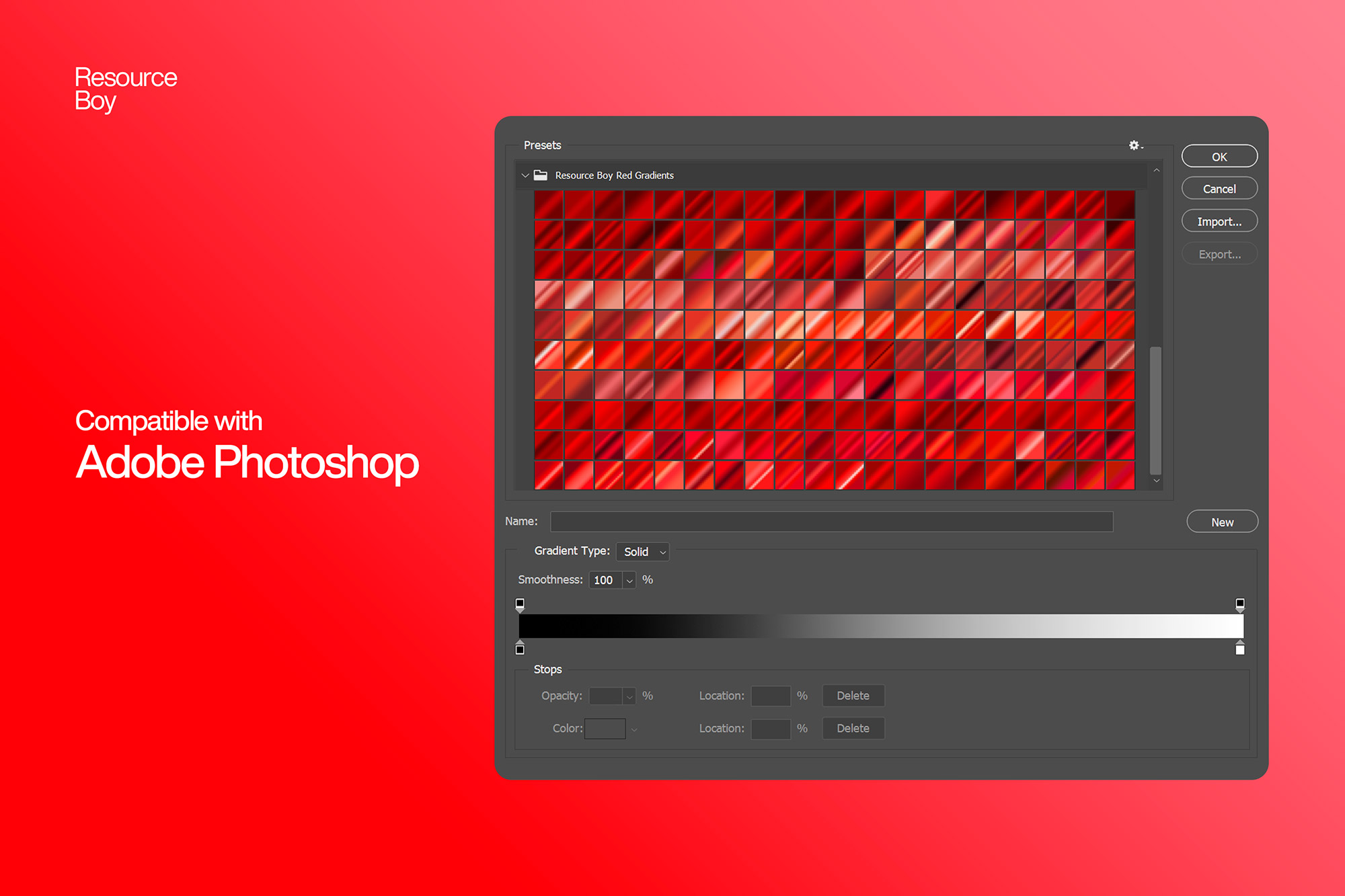 200 Free Red Photoshop Gradients