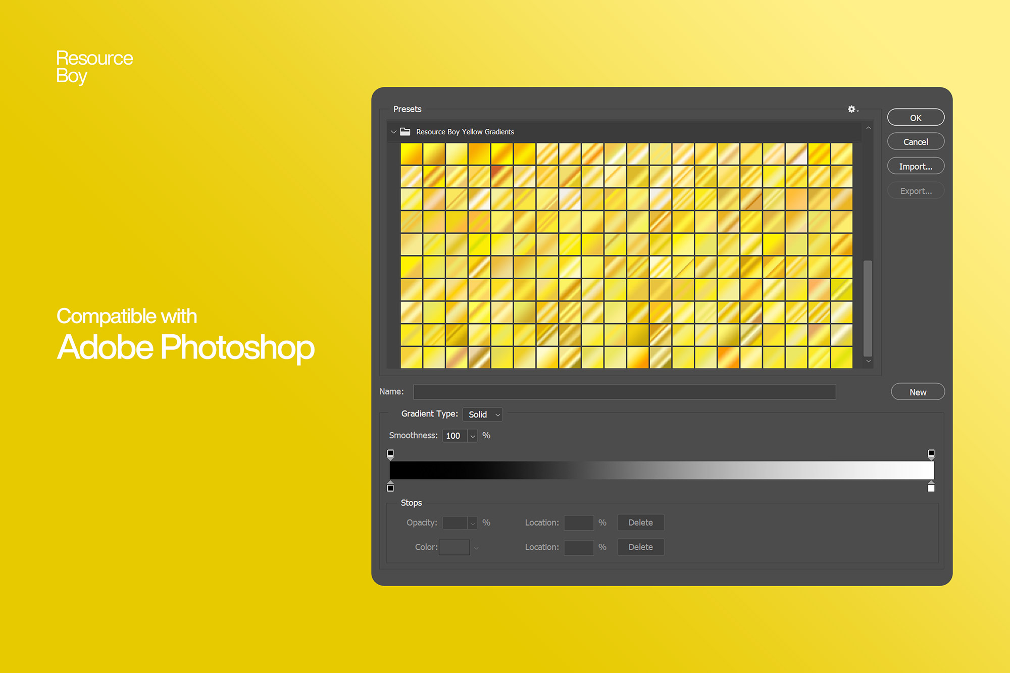 200 Free Yellow Photoshop Gradients