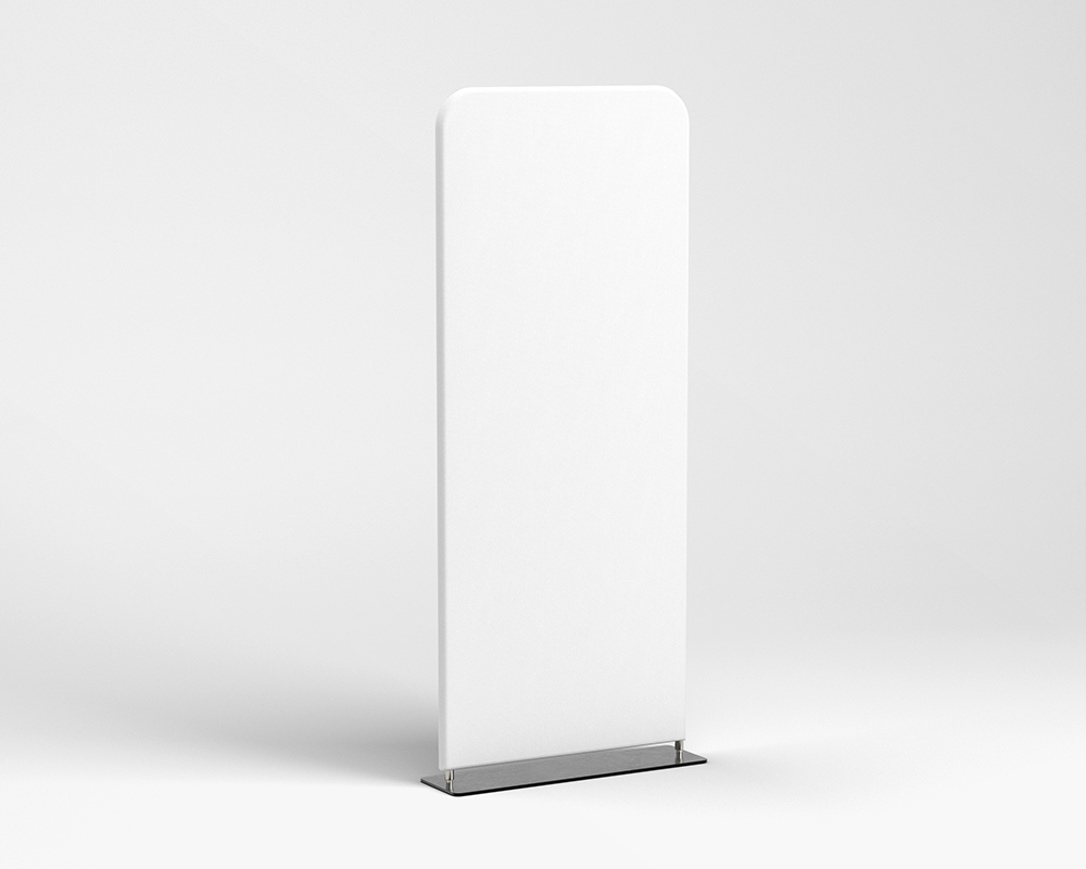 Side View of Vertical Fabric Banner Stand Mockup FREE PSD
