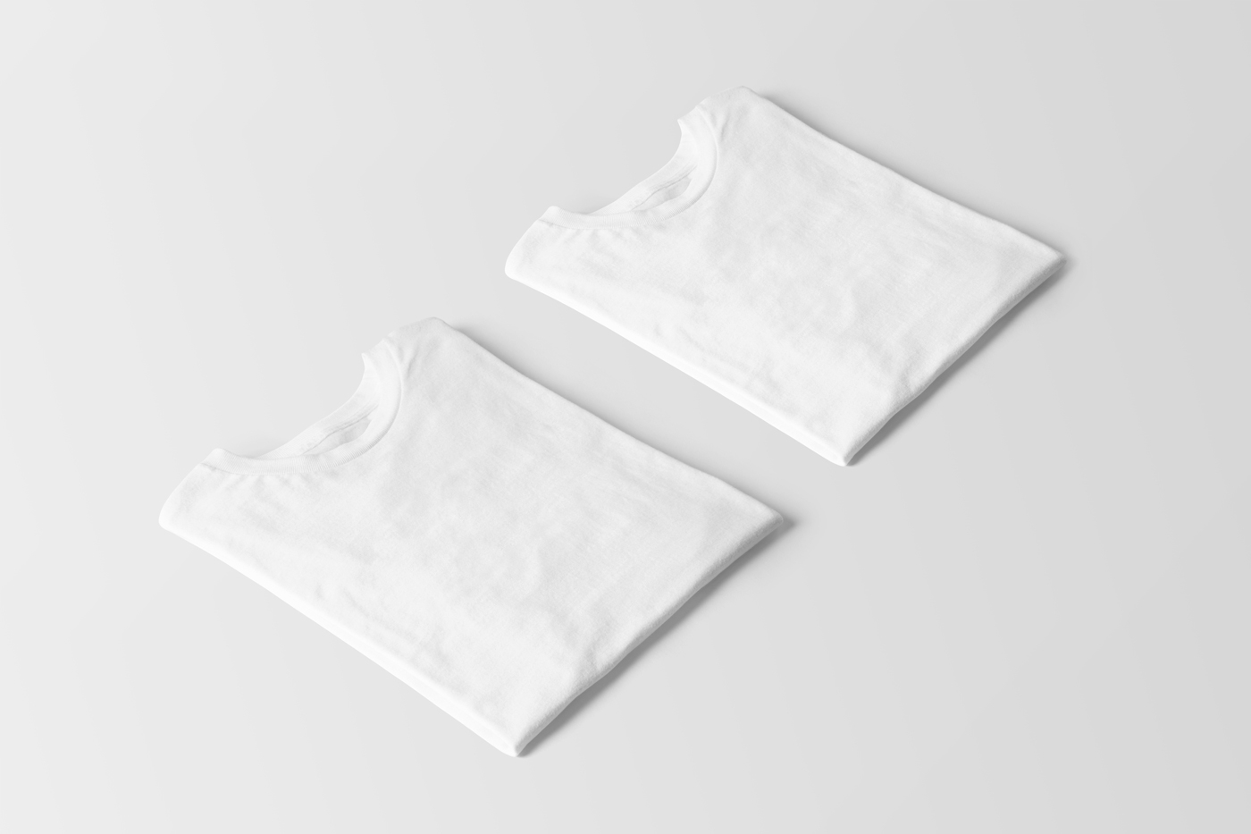 Top Side View of Folded T-shirt Mockups FREE PSD