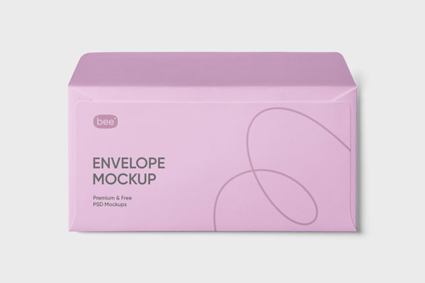 Top View of a Classic Open Envelope Mockup FREE PSD
