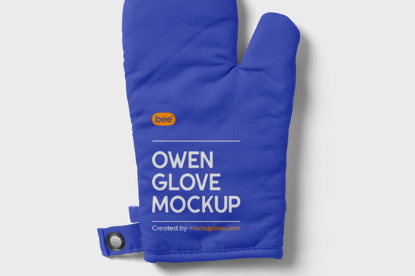 Top View of a Classic Oven Glove Mockup FREE PSD