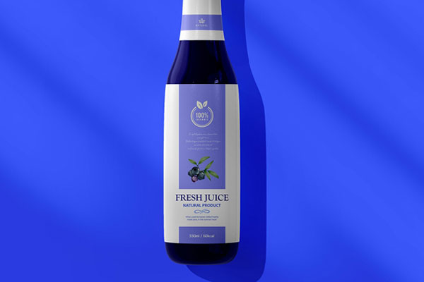 Top View of a Glass Sacuce Bottle Mockup FREE PSD