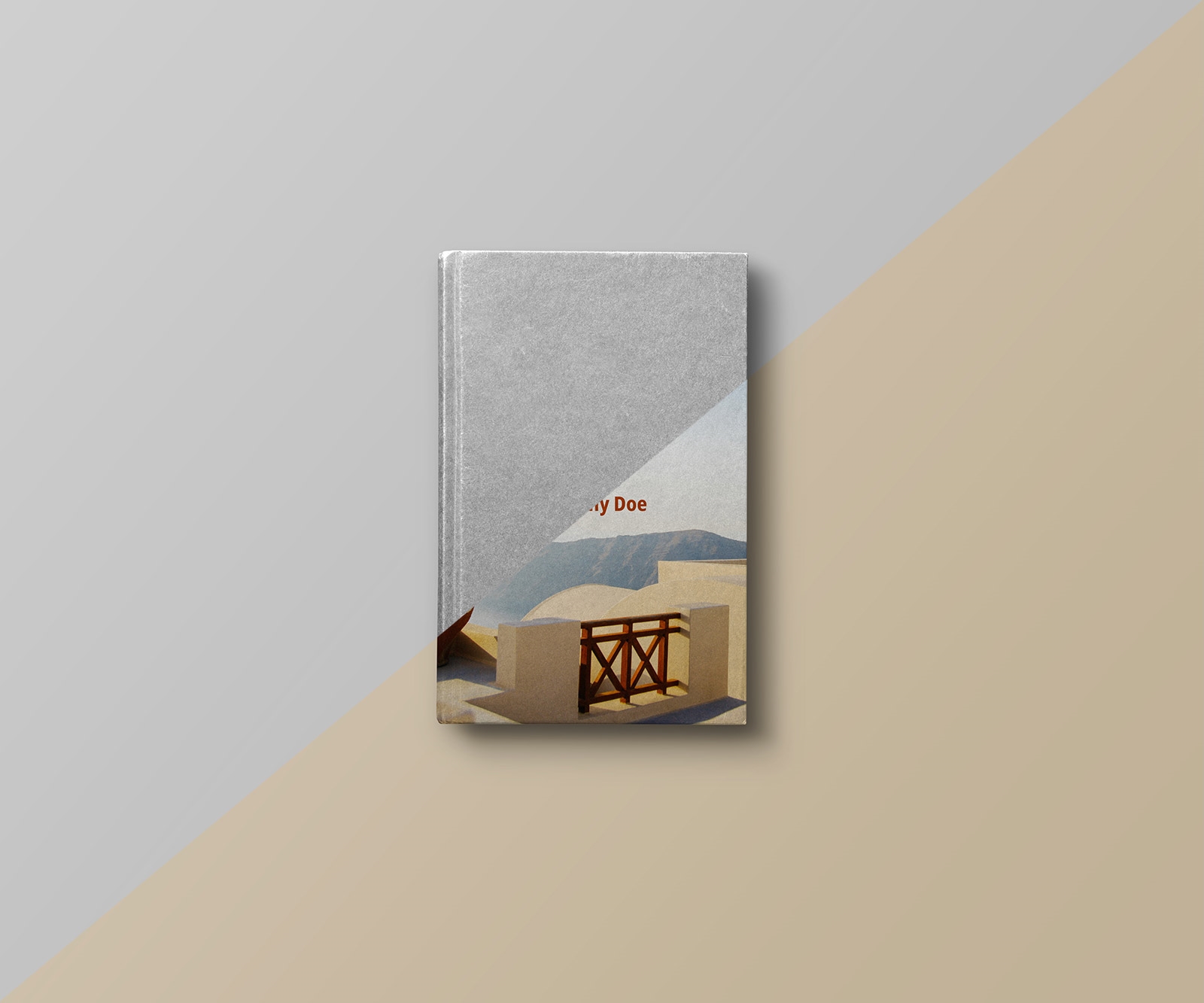 Top View of a Hardcover Book Mockup FREE PSD