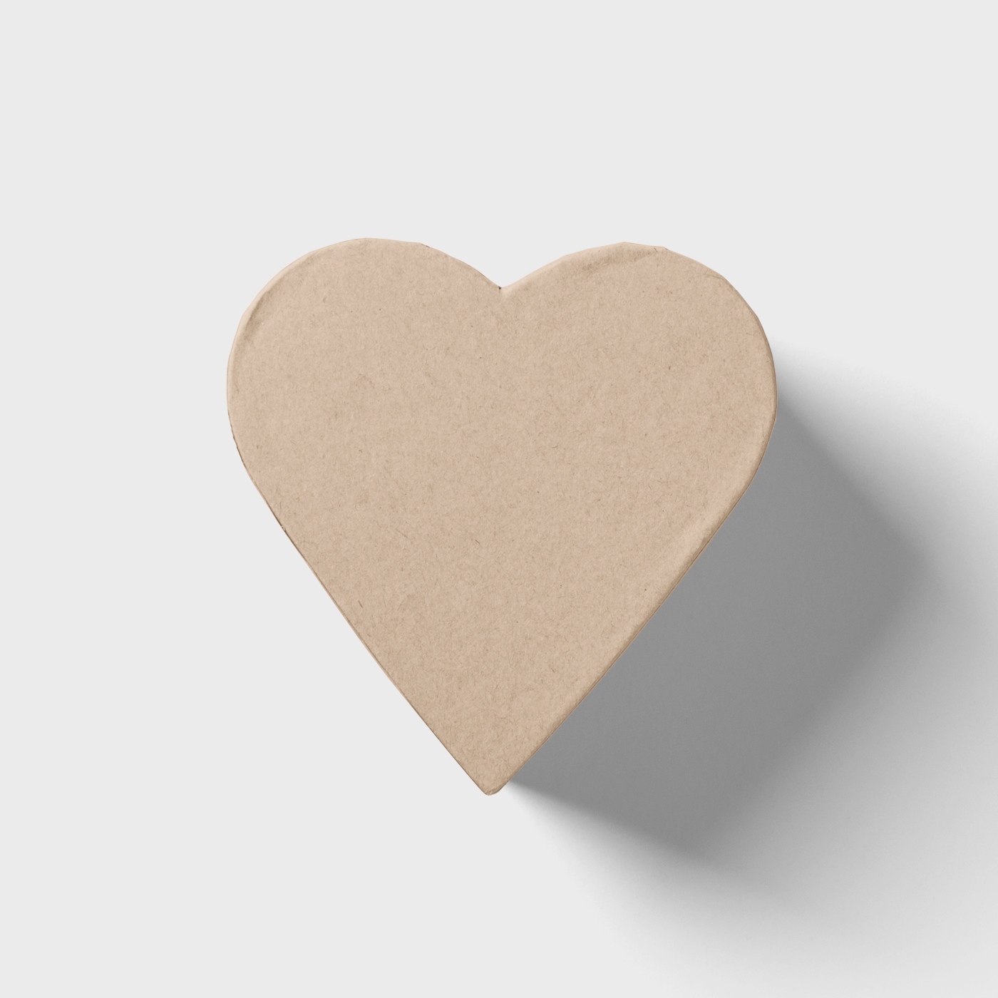 Top View of a Heart Shaped Gift Box Mockup FREE PSD