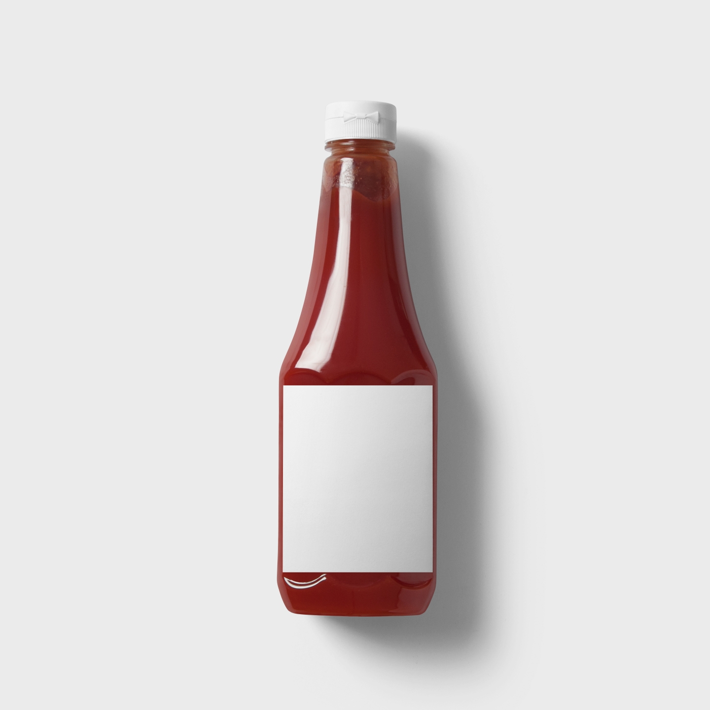 Top View of a Ketchup Bottle Mockup FREE PSD