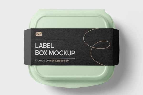 Top View of a Labeled Container Box Mockup Free Download | Resource Boy